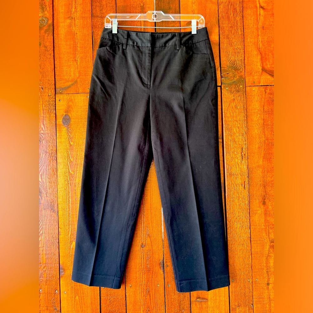 Talbots Stretch Women’s Pants Size 6 Cropped Black Straight Leg